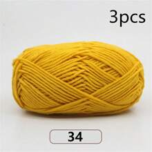 3pcs/Set 150g 5-Ply Yarn + 1pc Random Color Knitting Tool Scissors, For Weaving Bags, Scarves, Hats, Sweaters, Dolls