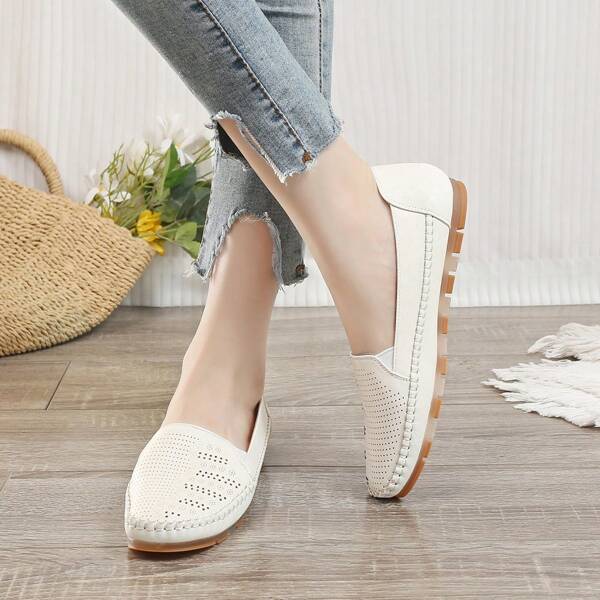 Nova sola macia, Soft Face Jelly Oxford Retro Plataforma Costura Embelezada Confortável Biqueira Redonda Flats Femininos 63003