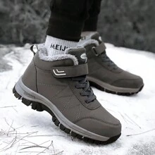 Nouvelles bottes de neige d'extérieur pour femmes en hiver, super légères et chaudes, en PU grande taille, bottes de randonnée d'extérieur, doublure thermique, coupe-vent, antidérapantes, confortables
