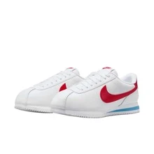 Nike Cortez Women Retro Durable Breathable Low-Top Casual Running Shoes, White & Red, DN1791-108