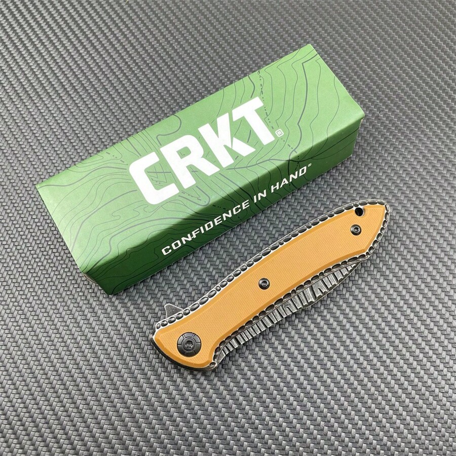 CRKT 3810 Folding Pocket Knife D2 Blade G10 Handle Outdoor Survival