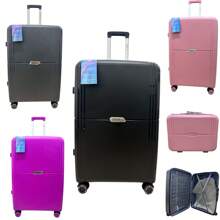 Unbreakable PP Suitcase 32kg 360 Swivel Wheels Expandable Polypropylene International Airplane Standard - Hot Pink - View 1