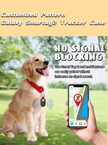 1 pieza Funda protectora personalizada de silicona con etiqueta inteligente Galaxy 2 con impresión láser LOGO, cubierta protectora antipérdidas compatible con llavero Galaxy SmartTag 2 - Blanco+azul+verde+rosa