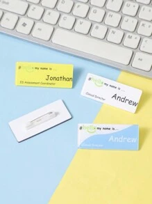 Huy hiệu y tế Acrylic Hello My Name Is Pink được cá nhân hóa dành cho bác sĩ, sinh viên, y tá, nhân viên NHS, bác sĩ đa khoa, nữ hộ sinh - huy hiệu - Xem 2