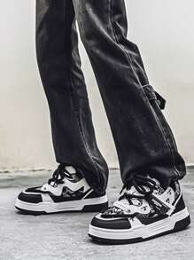 Men's Fashion Comfortable Thick Sole Versatile Low Top Casual Sneakers, Platform Chunky Sneakers For All Seasons