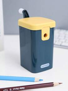 1 件可定制简约办公用品，莫兰迪色铅笔刀和收纳盒，返校季