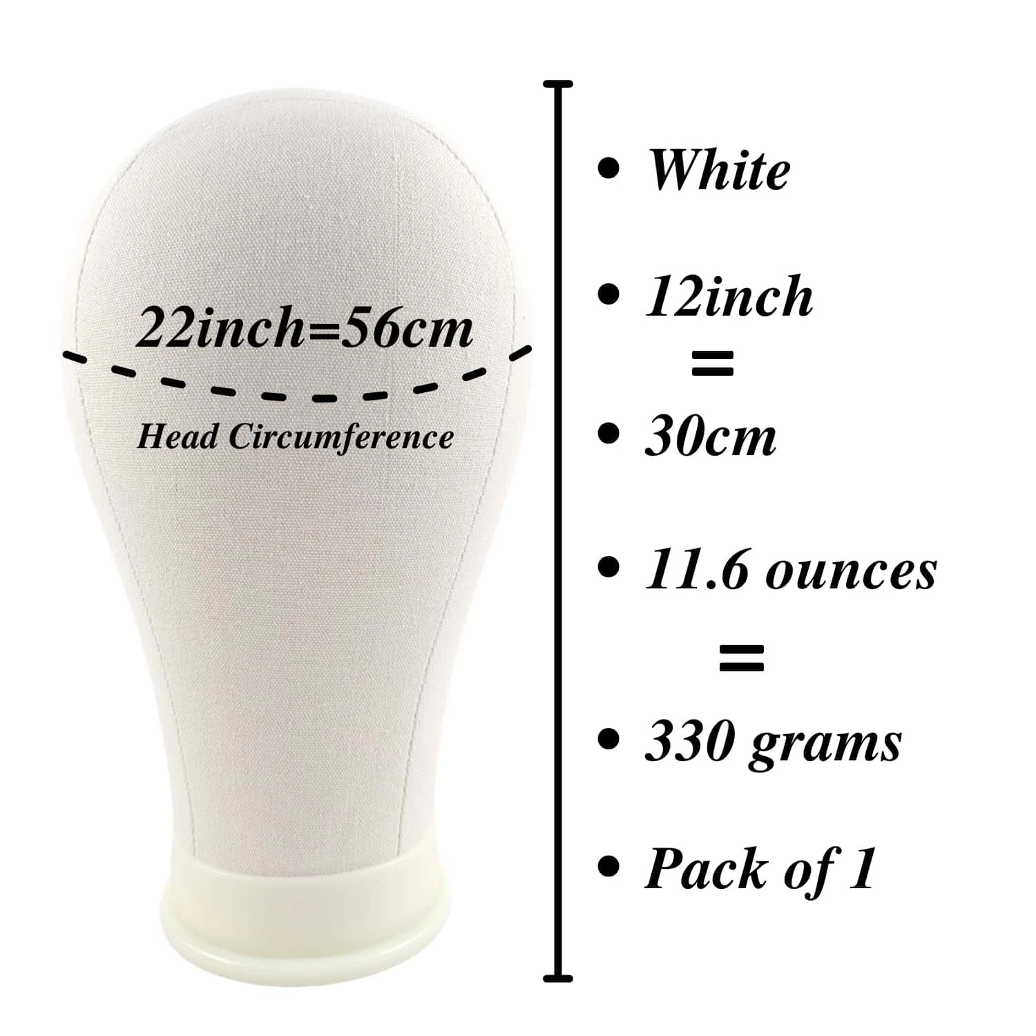 Canvas Mannequin Head For Wig Display Making Hair Weave And Styling ...