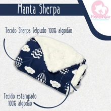Baby Sleeping Bag Kit Lined With Cocoon Sherpa Blanket + Sheepskin Sherpa Blanket For Cold And Winter 100% Cotton - 綠色野生動物園 - 查看 6