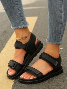 女士轻便透气舒适休闲夏季户外沙滩运动凉鞋，柔软泡沫材料，不可调节脚踝带