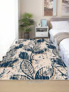 1 件花卉图案复古风格地毯，天鹅绒绒头 850g/M² 0.8cm 厚度，矩形防滑可洗客厅地毯，适用于家居装饰、卧室、房间装饰 - 灰金色 - 查看 6