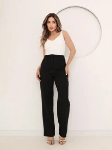TAILORED DRESS PANTS - Black - View 1