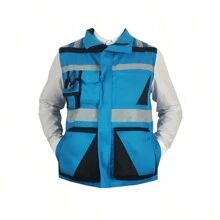 CHALECO DE SEGURIDAD BRIGADISTA - azul y negro - Ver 1