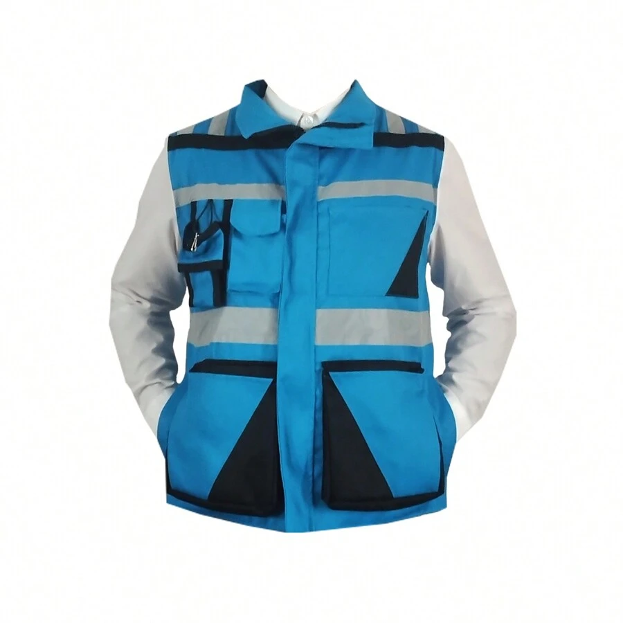 CHALECO DE SEGURIDAD BRIGADISTA - azul y negro - Ver 1