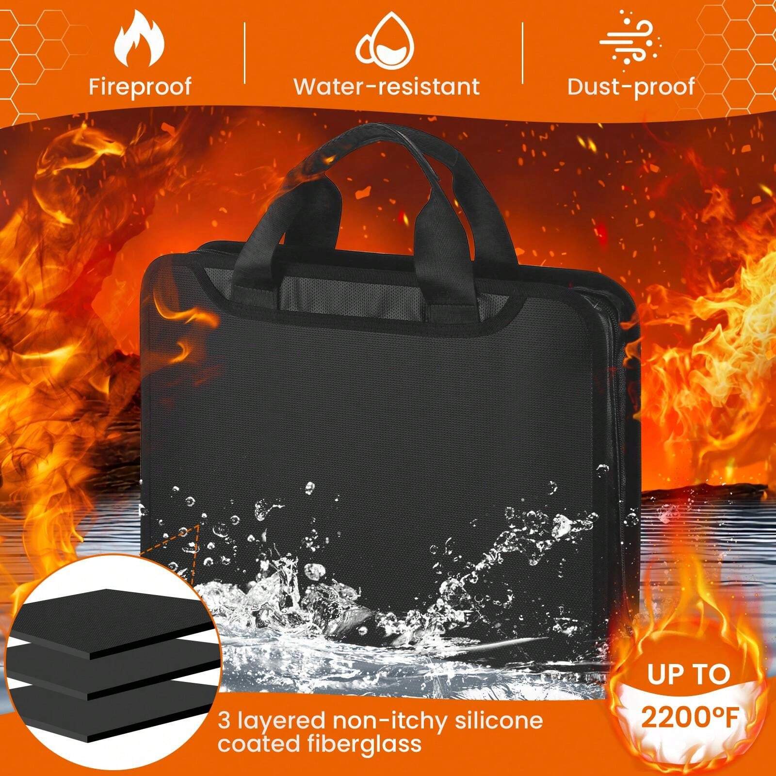 Accordion File Manager, Fireproof Expansion Folder With Multiple