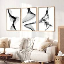 3pcs/Set Nordic Black And White Abstract Art Canvas Posters For Home Decor - Perfect For Hotel, Living Room, Bedroom - Frameless Wall Pictures For Stylish And Elegant Decor, Modern Western Home Decor , Posters For Room, Maximalist Wall Decor , Funky Room Decor Aesthetic, Room Decoration Stuff