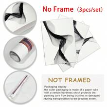 3pcs/Set Nordic Black And White Abstract Art Canvas Posters For Home Decor - Perfect For Hotel, Living Room, Bedroom - Frameless Wall Pictures For Stylish And Elegant Decor, Modern Western Home Decor , Posters For Room, Maximalist Wall Decor , Funky Room Decor Aesthetic, Room Decoration Stuff