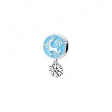 1pc Christmas Snowflake Series Beaded Pendant, Suitable For DIY Bracelet Jewelry, Christmas Surprise Gift - Christmas - View 13