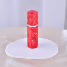 1pc 10ml Diamond Studded Empty Refillable Bottle, Portable Travelsize For Cosmetics, Perfume, Liquid
