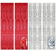 1 件 1MX2M 派对背景 金属箔 流苏 金属窗帘 生日 婚礼 单身女性周年纪念装饰 成人雨丝窗帘 生日派对背景墙装饰 流苏闪亮铝膜墙帘 圣诞节 - 1pc - 查看 27