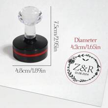 Customized Round Stamp - Personalize With Your Own Design, Great For Weddings And Business Use