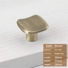 6pcs Premium Brushed Brass Cabinet Knobs & Pulls - Modern Design, Golden Hue, Pure Copper Handles For Dressers, Kitchen Cupboards & Furniture Closets