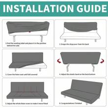 1pc Semi-Circle Geometric Pattern Sofa/Bed Cover, Stretchy Polyester Fabric Slipcover, Suitable For Armless Sofa, All Season Use