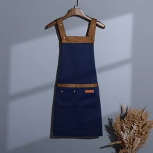 1 件可调节男女通用围裙，带口袋，防水防油，适用于厨房、咖啡厅、餐厅、烹饪、烘焙和烧烤 - 彩色 - 查看 14