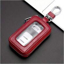 حافظة مفتاح سيارة جلدية عالية الجودة ١ قطعة - حامل أنيق لمفتاح التحكم عن بعد مقاوم للماء وخدوش - متوفرة بأربعة ألوان: أحمر داكن ، أسود ، أزرق ، بني - سلاسل مفاتيح ، حامل بطاقات ، مفتاح للسيارة ، محفظة صغيرة - متعدد الألوان - مشاهدة 7