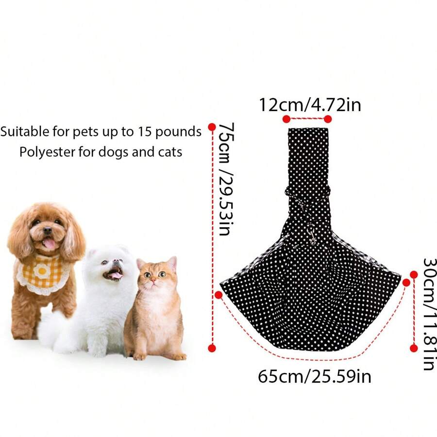1pc Comfortable & Spacious Dog Harness Sling Pet Crossbody Bag Cat
