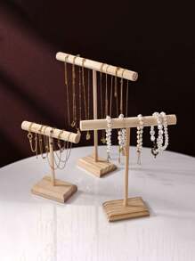 1 pièce Porte-bracelet/présentoir à bijoux en bois, bracelet en bois, chouchou, bijoux, montre, support de rangement et de présentation de bracelet. Rentrée scolaire