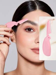 CIMACA 1 kéo tỉa lông mày màu hồng kèm lược cho người mới bắt đầu, dụng cụ tỉa lông mày / 1 dao cạo lông mày gấp gọn màu hồng kèm microguard, lưỡi dao bằng thép không gỉ cho người mới bắt đầu trang điểm / Bộ 2 dụng cụ tỉa lông mày màu hồng, gồm 1 kéo tỉa lông mày màu hồng kèm lược và 1 dao cạo tỉa lông mày gấp gọn màu hồng / Bộ 3 dụng cụ tỉa lông mày màu hồng, gồm 1 kéo tỉa lông mày màu hồng kèm lược - Hồng - Xem 6