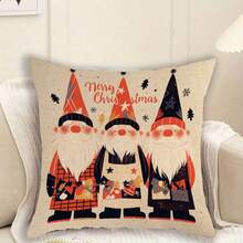 1 件圣诞快乐圣诞老人单面 3D 印花枕套，3 种尺寸可选，适用于沙发、榻榻米装饰（不含枕芯） - 彩色 - 查看 12