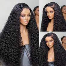 Put On And Go Glueless Wigs Human Hair Pre Plucked Pre Cut 6x6 Deep Wave Lace Closure Wigs Human Hair Upgraded Glueless Wig Ready To Wear Glueless HD Lace Front Wigs For Women 200% Density - Natural Black - View 7