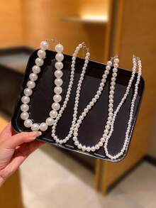 1/2 chiếc vòng cổ trang trí ngọc trai cho bé gái - Nhiều màu - Xem 4