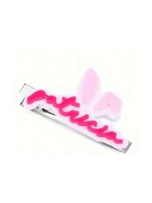 1 chiếc kẹp tóc tai thỏ cá nhân hóa có tên tùy chỉnh - Kẹp tóc acrylic màu hồng dễ thương, hoàn hảo làm quà tặng lễ Phục sinh và ngày lễ tình nhân, phụ kiện tóc cho phụ nữ, kẹp tóc, kẹp móng vuốt, dây buộc tóc, phụ kiện cho phụ nữ, phụ kiện tóc cưới, màu sắc tươi sáng mùa xuân hè - Nhiều màu - Xem 10