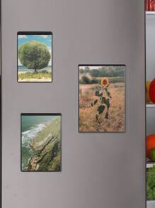 1pc Transparent Multi-Size Photo Magnetic Frame, Photo Magnetic Bag Photo Storage Bag, Transparent Magnetic Photo Frame, Fridge Magnetic Photo Frame