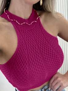 KNITTING REGULATED SEXY JEWELLERY FASHION WOMEN'S - Burgundy - View 1