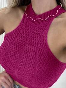 KNITTING REGULATED SEXY JEWELLERY FASHION WOMEN'S - Burgundy - View 2