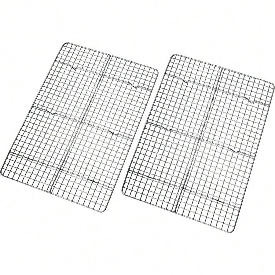 Checkered Chef Cooling Rack - 11 ¾" X 17 Set Of 2 Stainless Steel, Oven Friendly Grid Wire Cookie Cooling Racks For Baking & Cooking - 11.75"x 17" - View 1