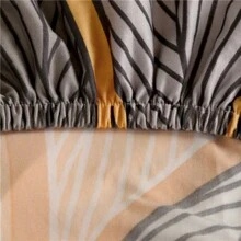 1 pieza Funda de sofá de seda de leche tejida con patrón de hojas amarillas, apta para todas las estaciones - Naranja - Ver 8