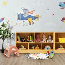 Lifezeal Kids 2-Shelf Bookcase 5-Cube Wood Toy Storage Cabinet Organizer - Beige - View 2