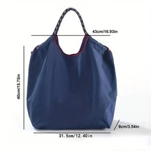 Túi Tote Họa Tiết Thêu Phong Cách Bãi Biển Mới, Túi Xách Nữ Dung Tích Lớn - trắng - Xem 5