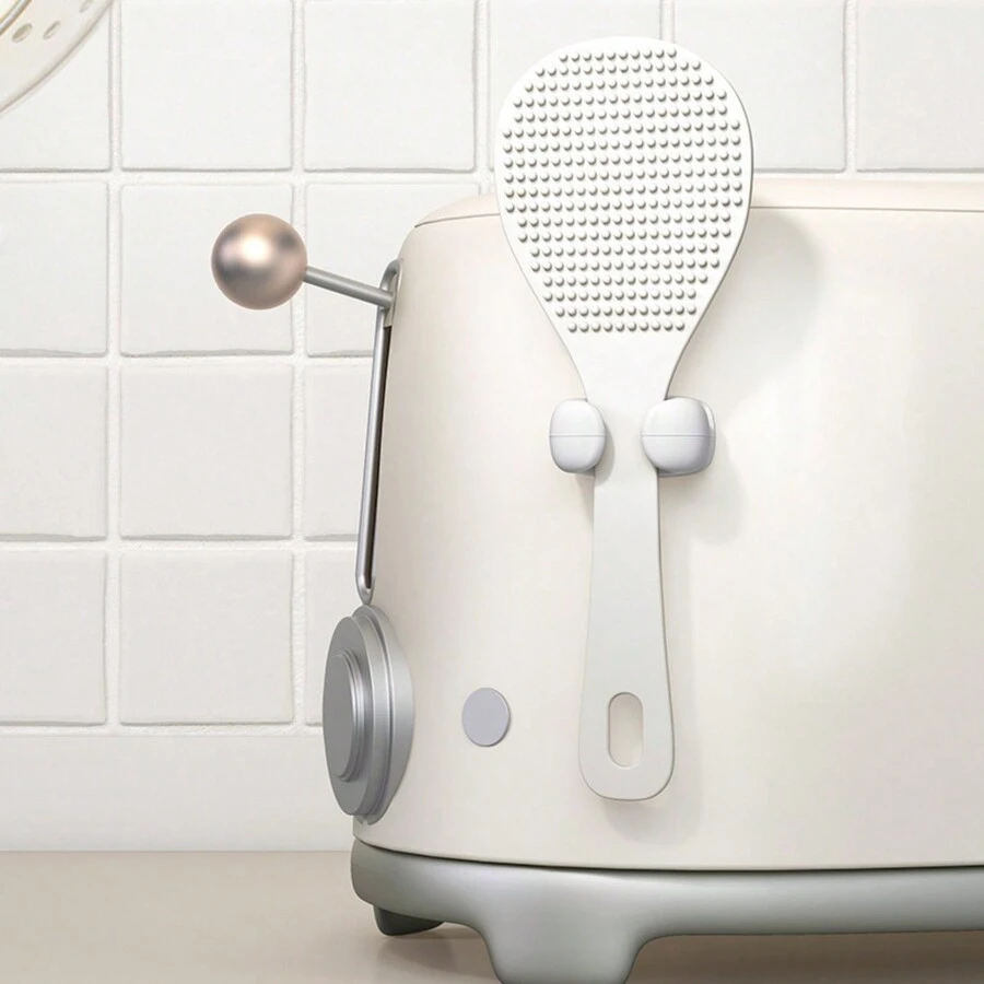 1 件装硅胶电饭煲勺子架多功能挂钩硅胶勺子架适用于厨房耐热硅胶餐具架防滑硅胶勺架节省空间挂钩多用途厨房工具烹饪勺架适用于家庭厨房使用它也可以悬挂各种日常用品 - 多色 - 查看 1