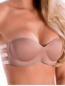 Strapless Bra - 米色 - 查看 2