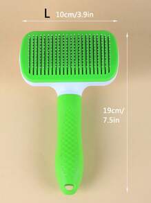 1入組雙色寵物梳子 - 綠色 - 查看 7