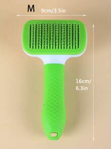 1入組雙色寵物梳子 - 綠色 - 查看 6