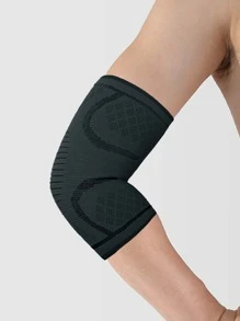 1 pieza Codo Soporte de compresión - Manga para el codo para tendinitis, codo de tenista y tratamiento de codo de golfista, artritis, entrenamientos, levantamiento de pesas - Reducir el dolor de codo Accesorios de gimnasio - Negro - Ver 1