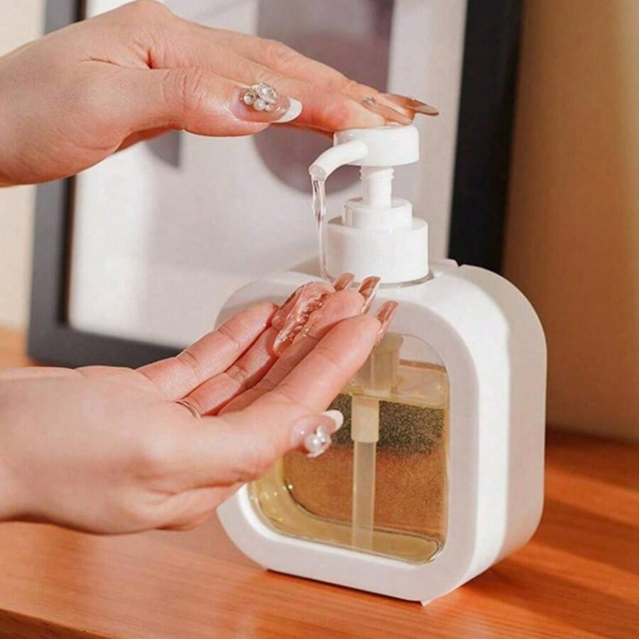 1PC White Transparent Large Capacity Travel Lotion Sub Bottle, Shower