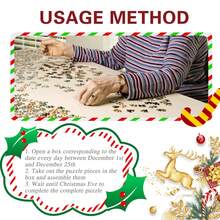 Christmas Decoration Christmas Advent Calendar Puzzle, 24 Grid Creative Christmas Countdown Calendar Puzzle, Suitable As Christmas Gift For Family And Friends - Multicolor - View 6