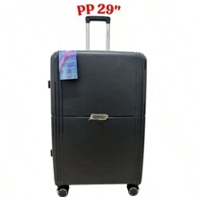 Unbreakable PP Suitcase 32kg 360 Swivel Wheels Expandable Polypropylene International Airplane Standard - 灰色 - 查看 3